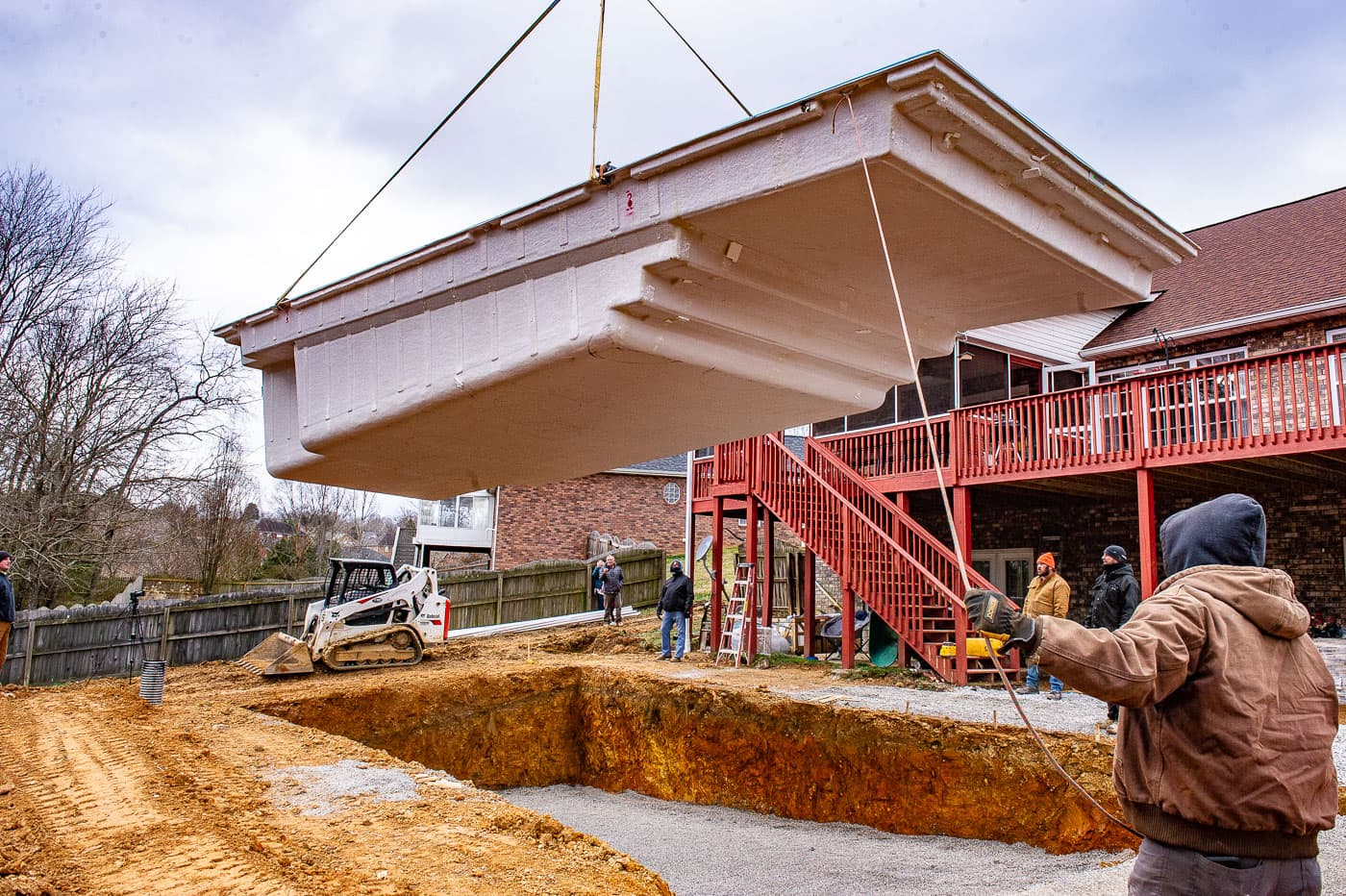 fiberglass pool for a Buford Georgia backyard